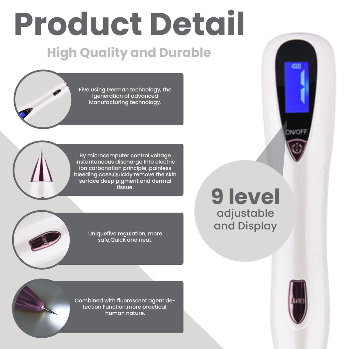 Anti-Aging Laser Plasma Pen for Mole, Dark Spot & Skin Tag Removal