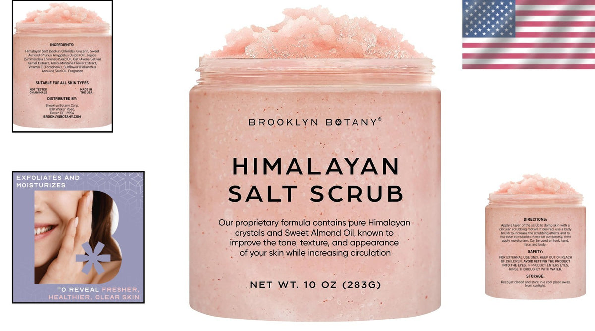 10 oz Himalayan Salt Body Scrub - Exfoliating & Moisturizing for All