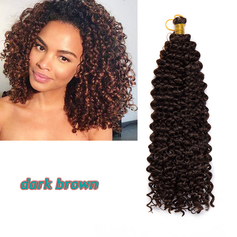 14-Inch Water Wave Crochet Hair Extensions - Afro Curly, Bouncy & Soft