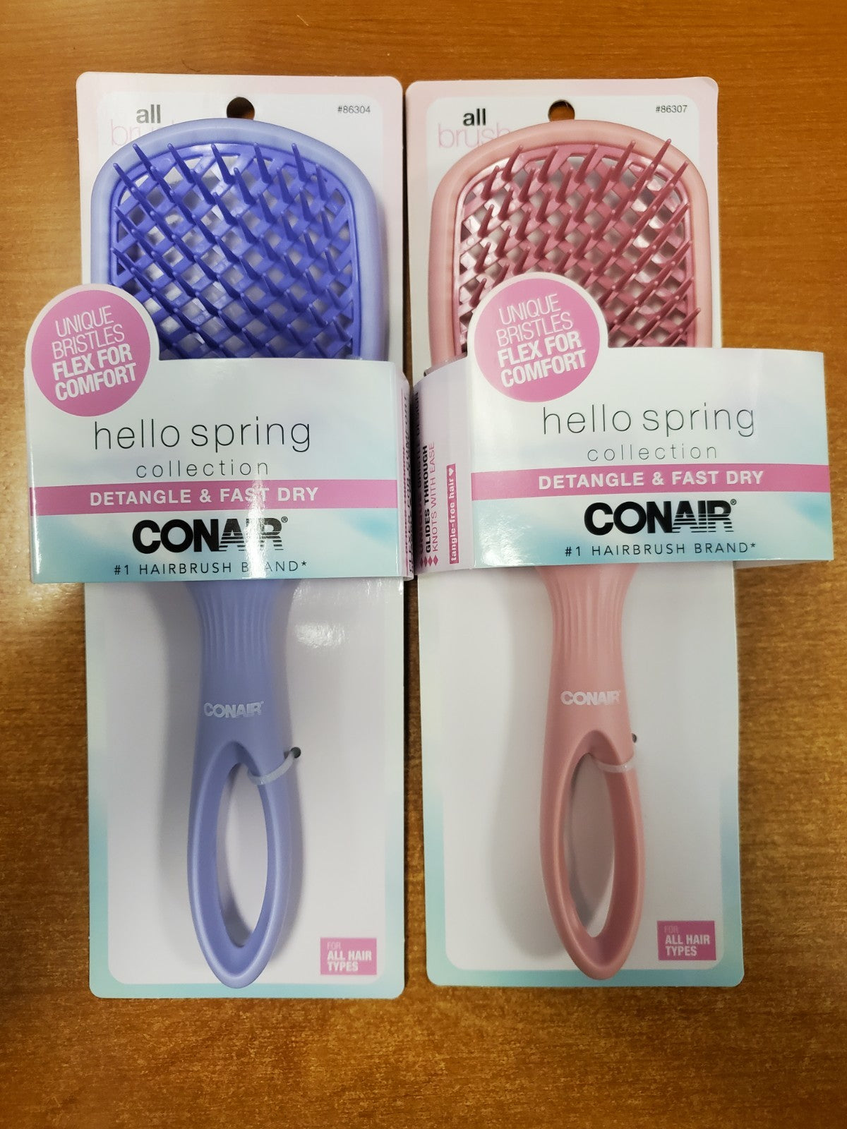 Vented Full Size Paddle Hairbrush Set - Choose Color & Quantity
