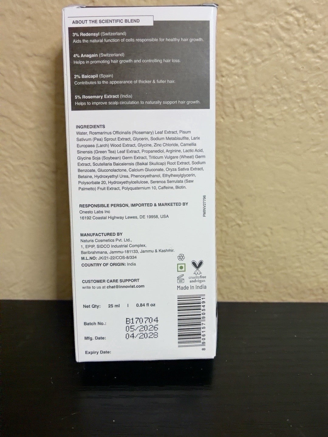 Hair Density Serum Roll-On 25ml with Redensyl & Anagain