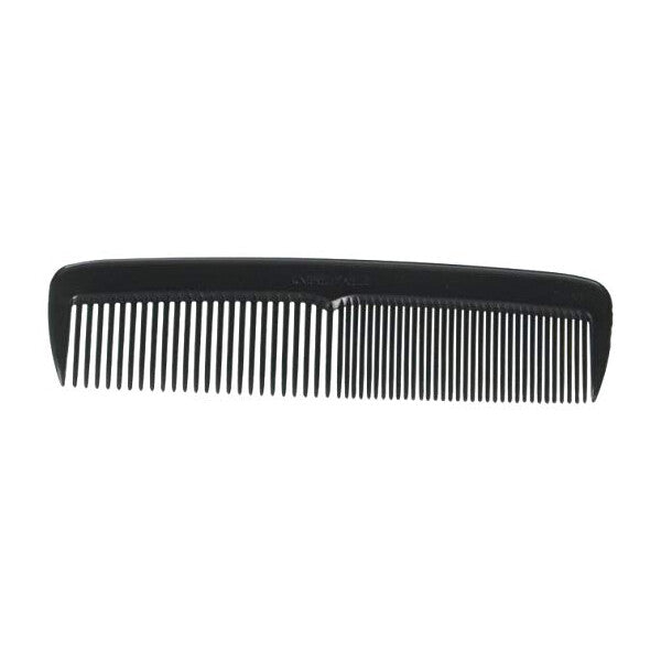 Black Hair Comb Pack of 12 - 5-Inch Pocket Size Plastic Unbreakable