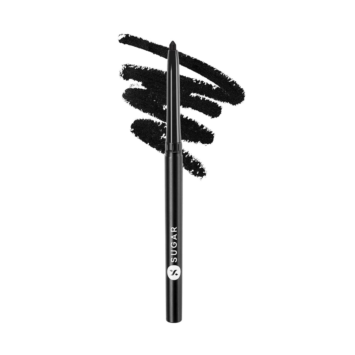 Long-Lasting Black Kajal Eyeliner - Waterproof, Smudge-Resistant, Twist-Up Design