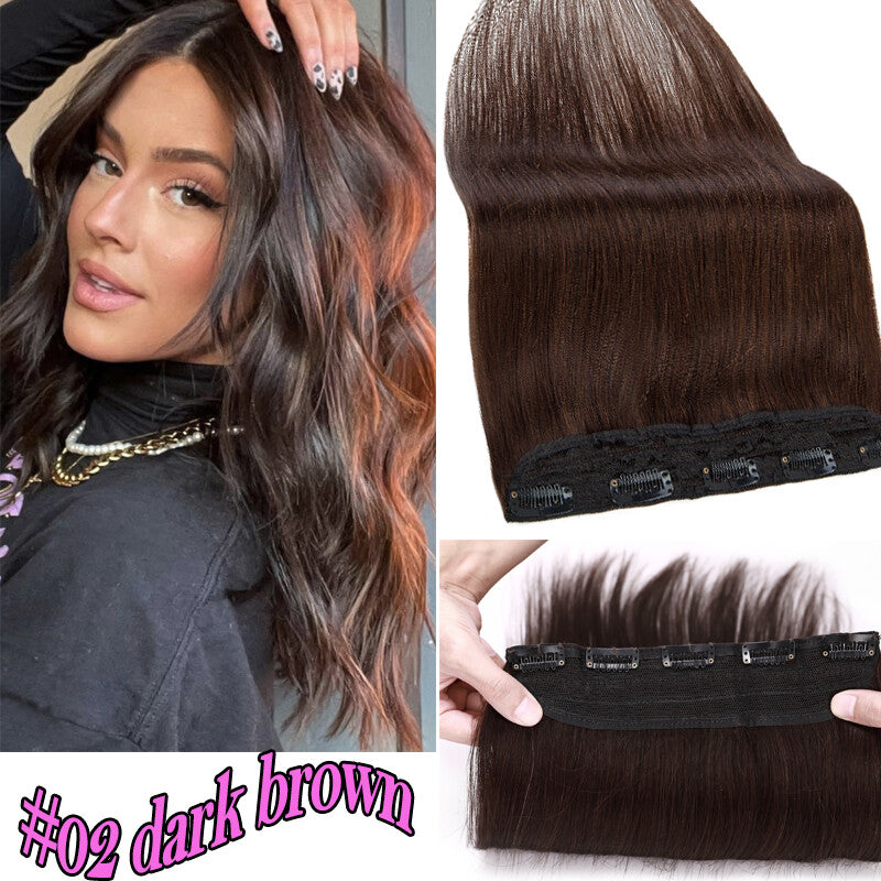 Clip-In Human Hair Extensions Thick & Full Head - Straight or Wavy