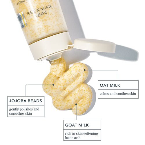 Milk Scrub Oat & Goat Milk Facial Cleanser - Gentle Exfoliating 3 oz