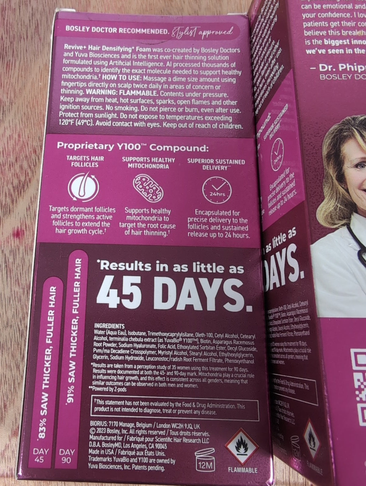 Bosley MD Revive + Densifying Foam for Women - 6 Month Supply
