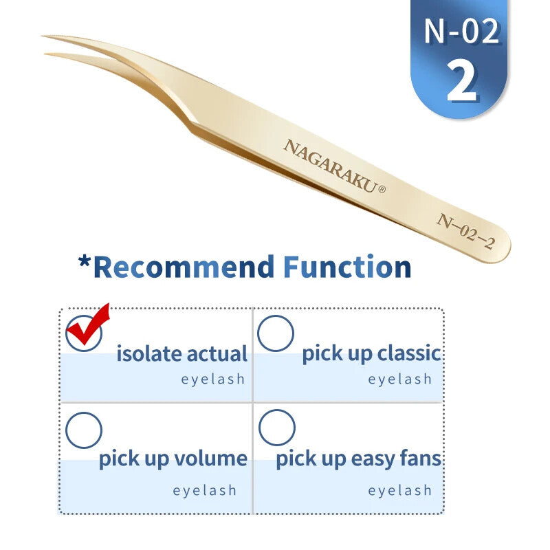 Eyelash Extension Tweezers Stainless Steel 3D Makeup Lash Applicator
