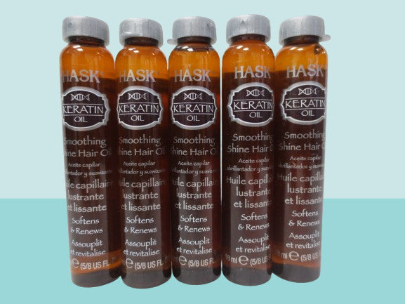 Keratin Hair Oil Smoothing Shine Treatment - Set of 5