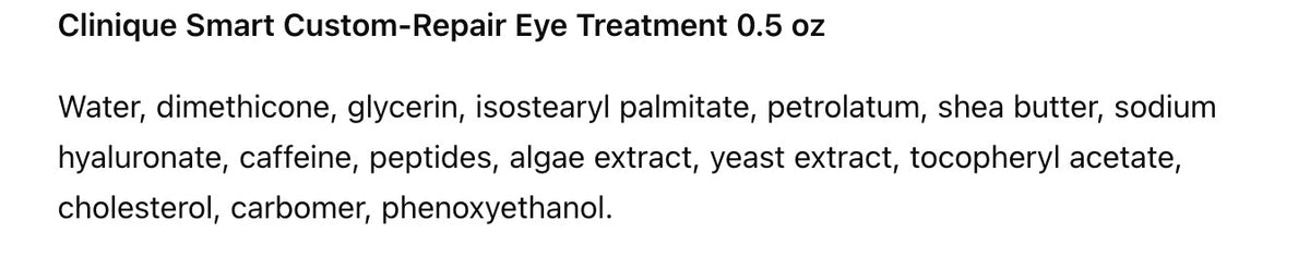 Clinique Smart Custom Repair Eye Treatment 0.5 oz Discontinued