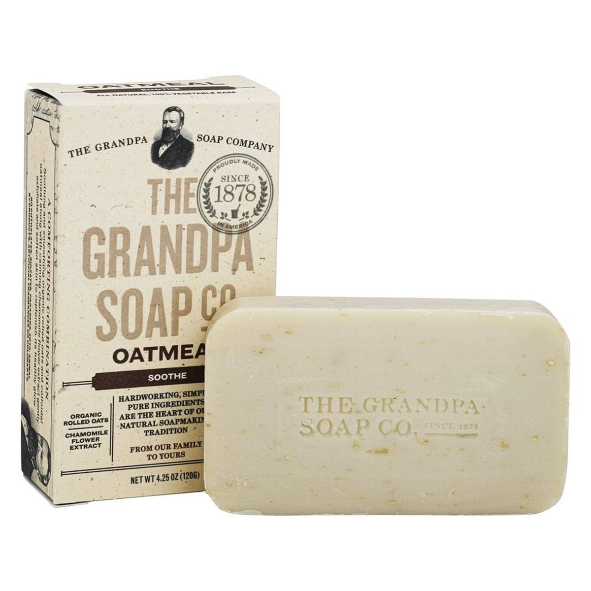 Grandpa's Soap Co Bar Soap, Oatmeal, 4.25 Ounce