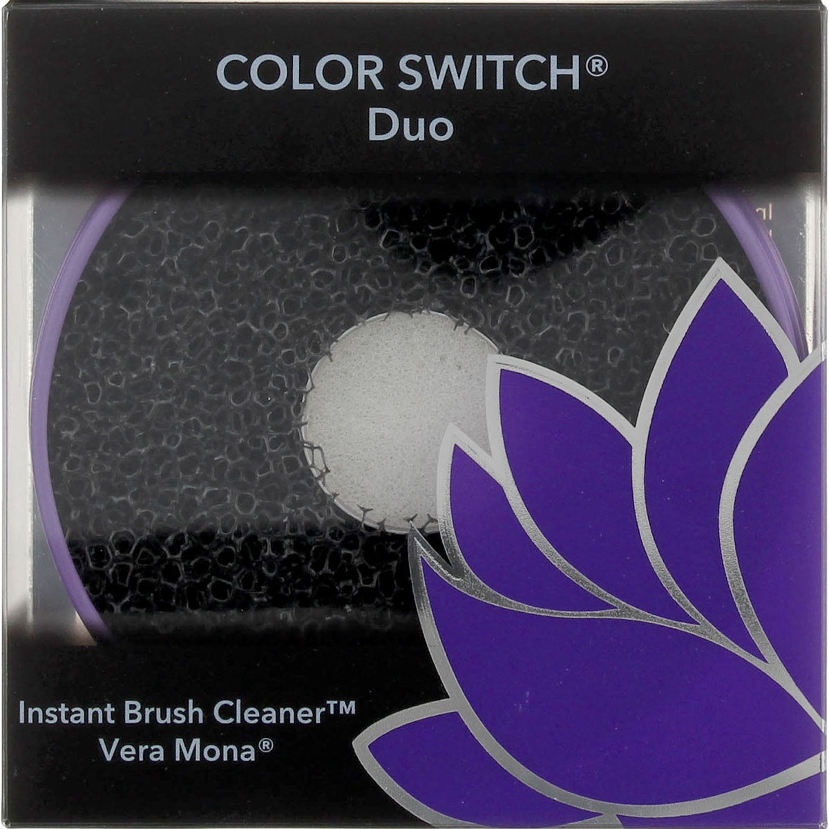 4 Pack Brush Cleaner Duo for Eyeshadow Brushes – Color Switch & Wet Sponge