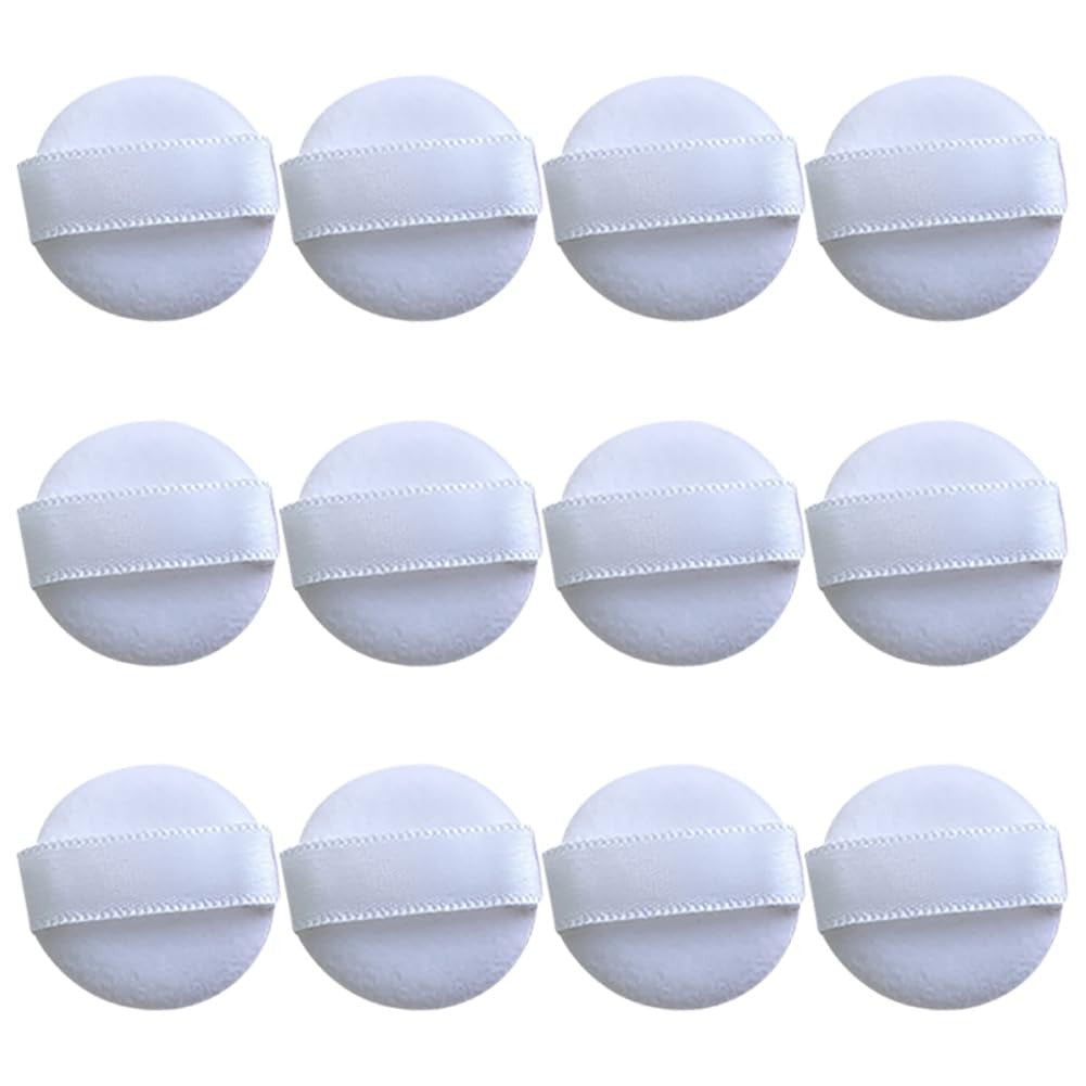 12Pcs Microfiber Powder Puff Set - Small 35mm Makeup Blending Sponges