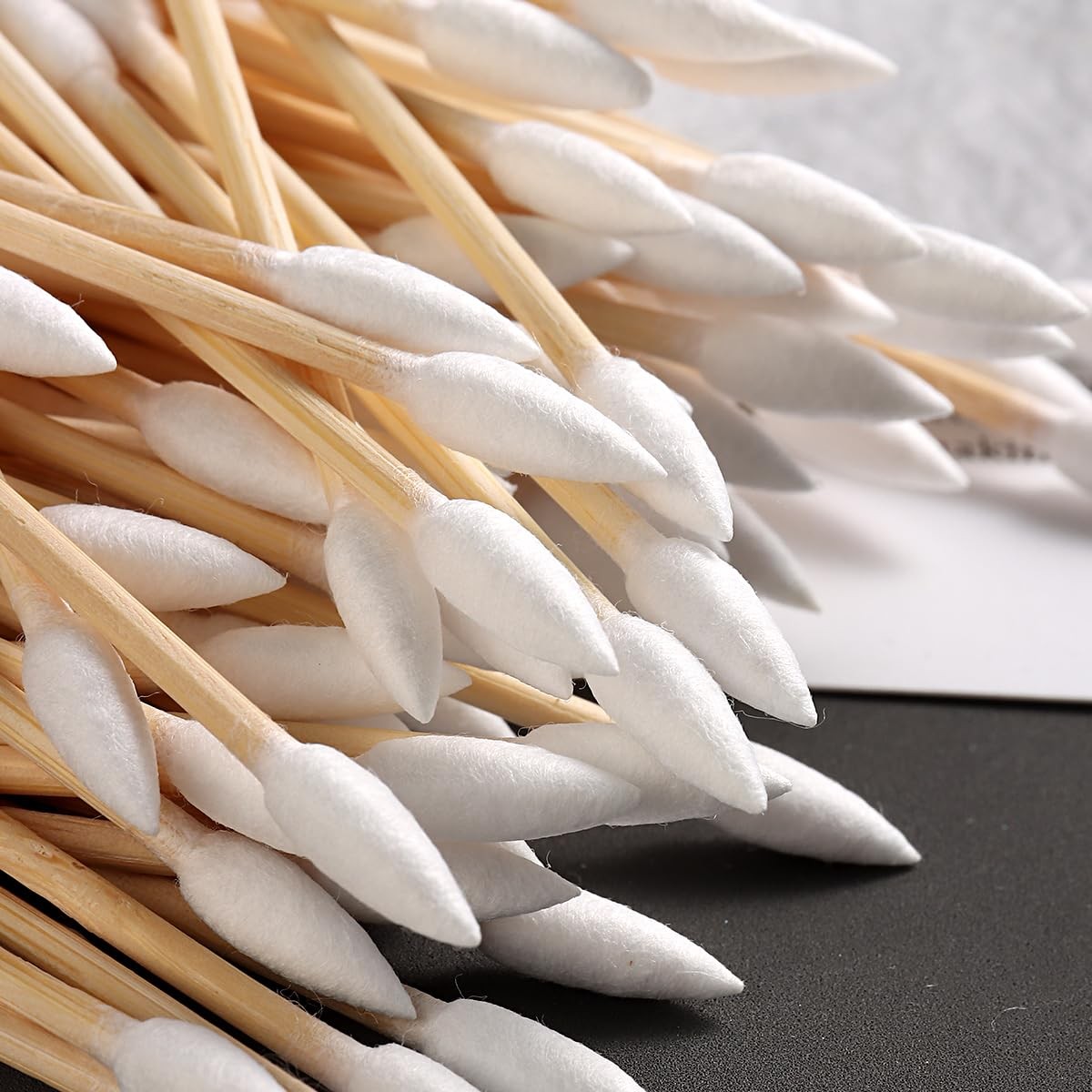 Eco-Friendly Bamboo Cotton Swabs - 100 Pack, Biodegradable, Organic Cotton, 3 Inch