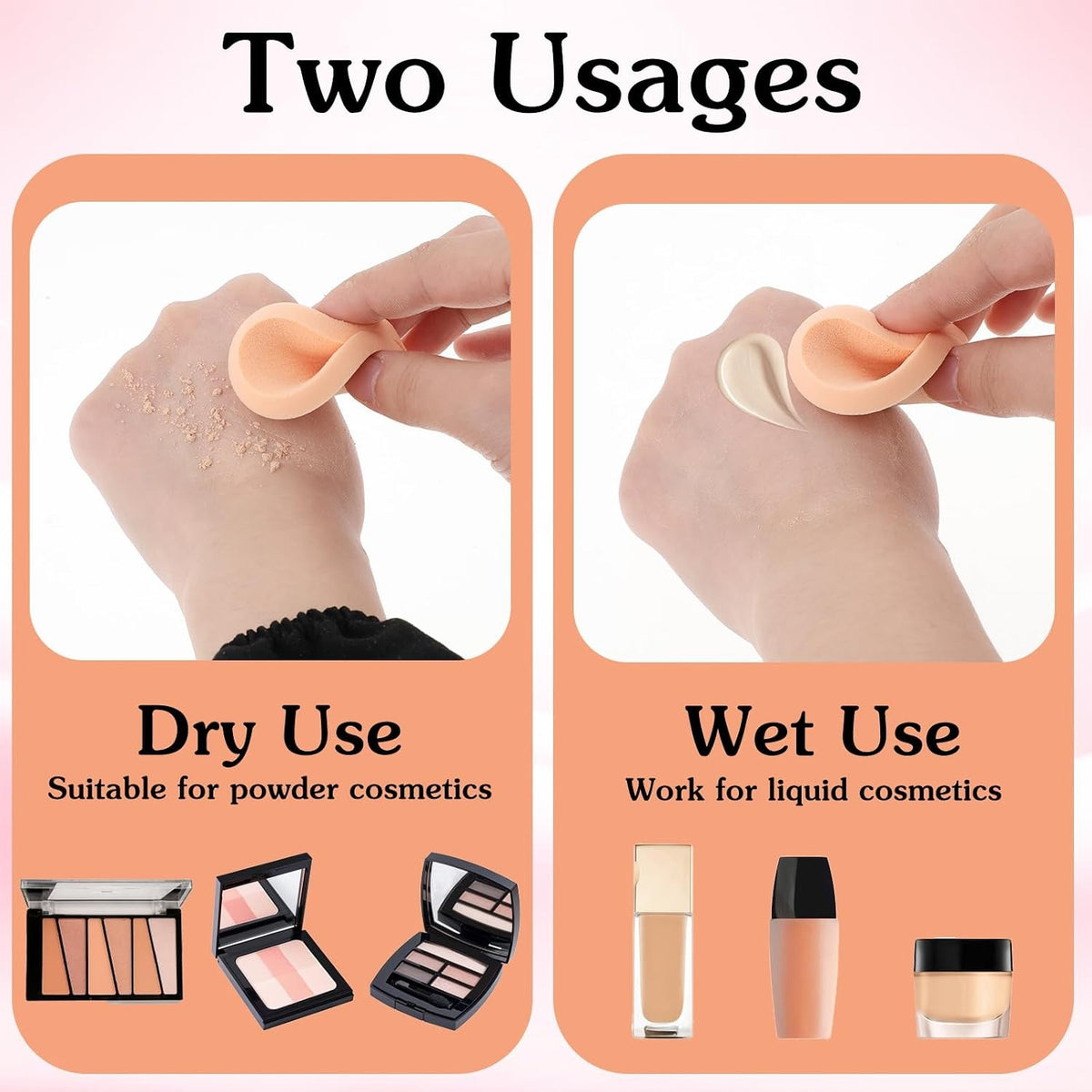 12 Pcs Reusable Makeup Sponges for Liquid Foundation and Blending