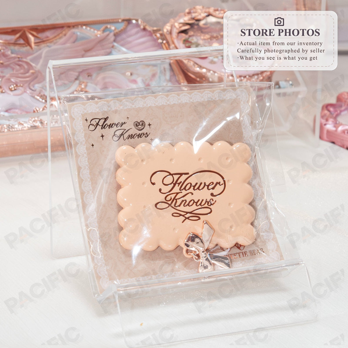 Flower Knows Sweetie Bear Biscuit Hair Clips Set of 2 Cookie Cocoa US