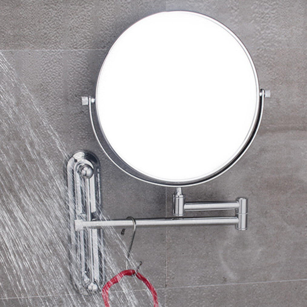 10X Wall Mounted Makeup Mirror with 12-Inch Swing Arm - Polished Chrome Finish