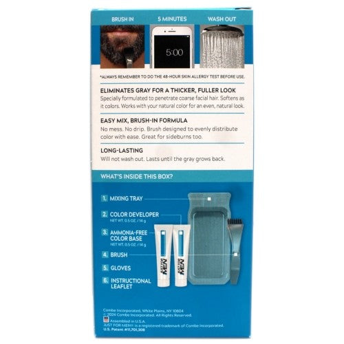 Mustache & Beard Brush-In Color Gel, Medium Brown