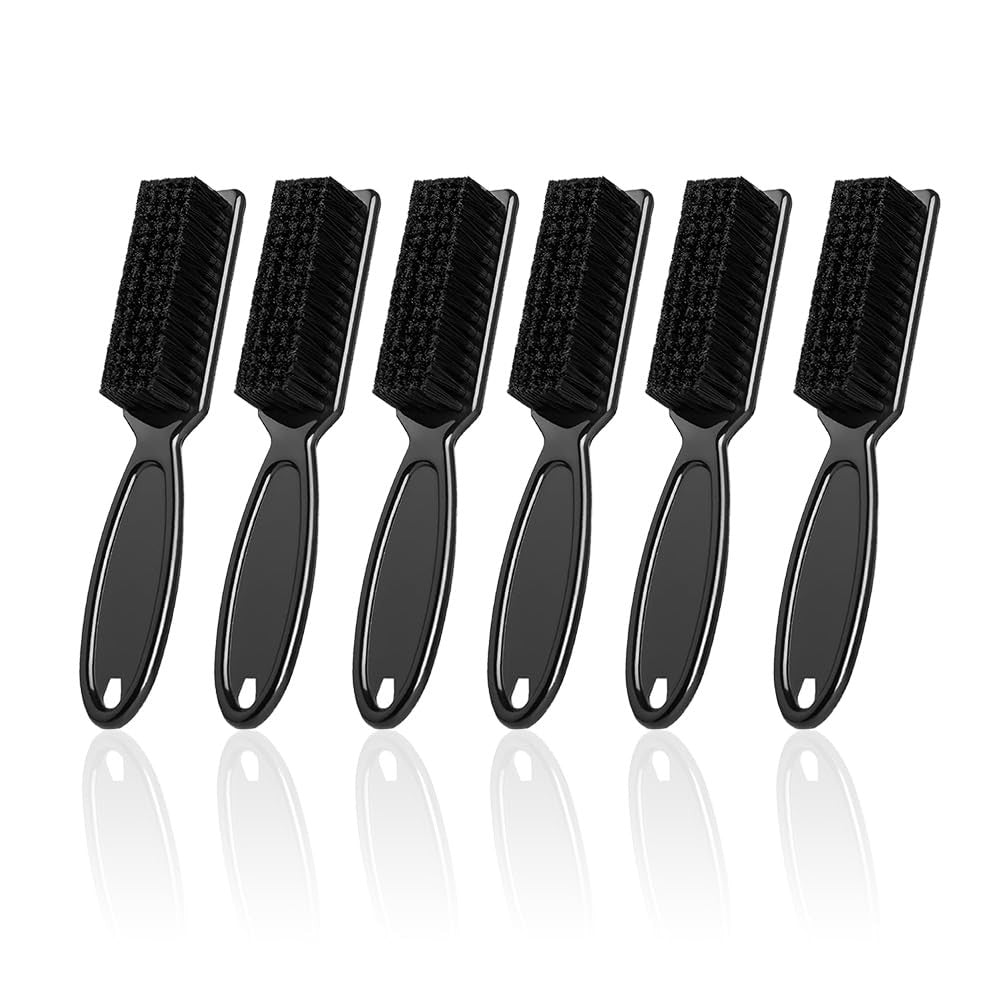 6 Pack Barber Clipper Blade Cleaning Brushes - Professional Hair & Beard Grooming