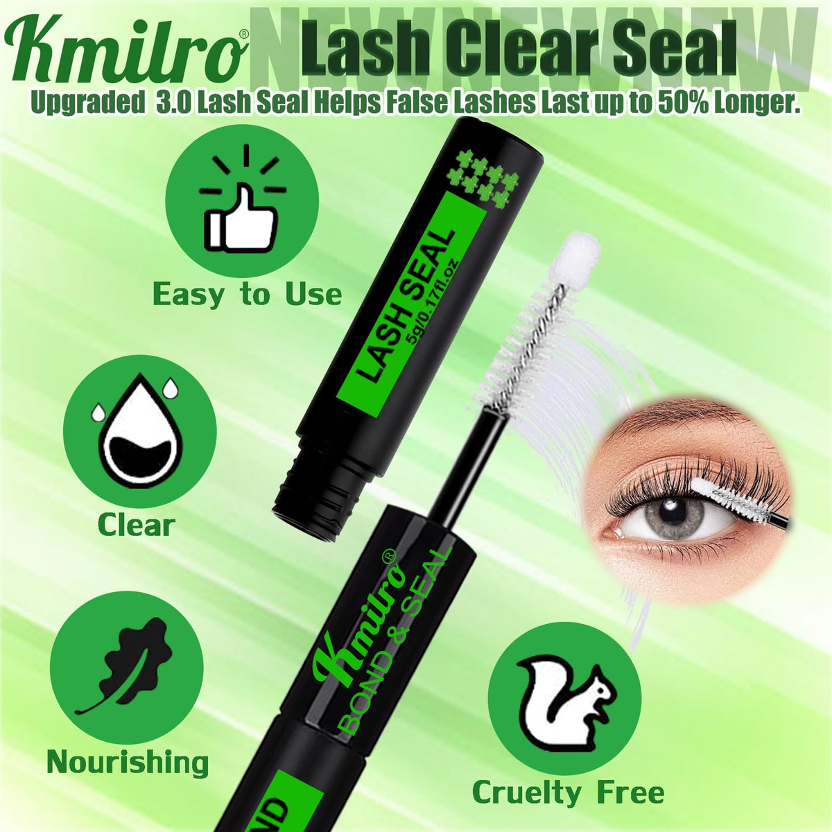 Waterproof Lash Cluster Glue Bond & Seal Hypoallergenic Eyelash Adhesive