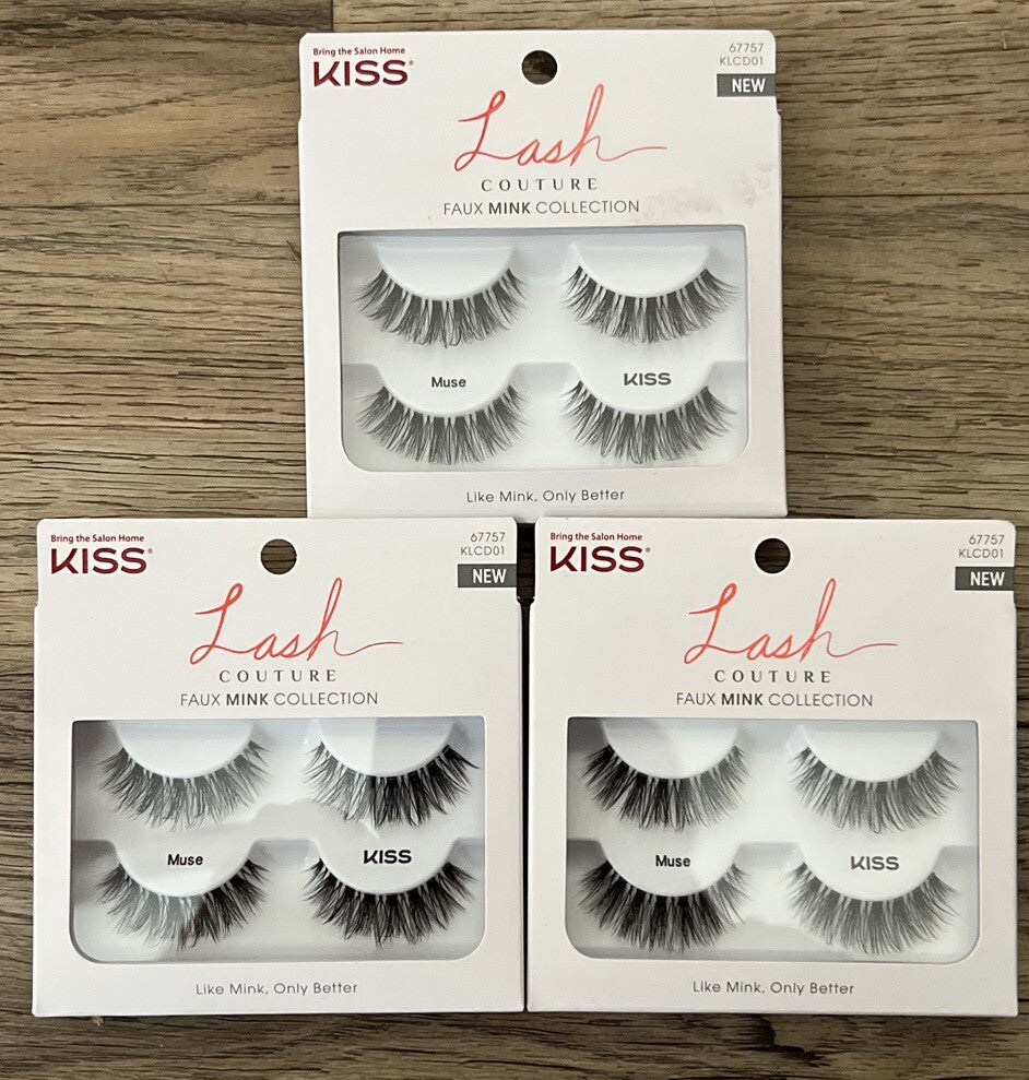 False Mink Eyelash Set 3 Pairs - Kiss Lash Couture Muse Collection