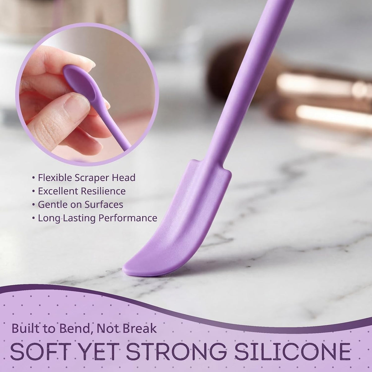 Silicone Makeup Spatula Set 3PCS - Cosmetic & Skincare Scraper Tools