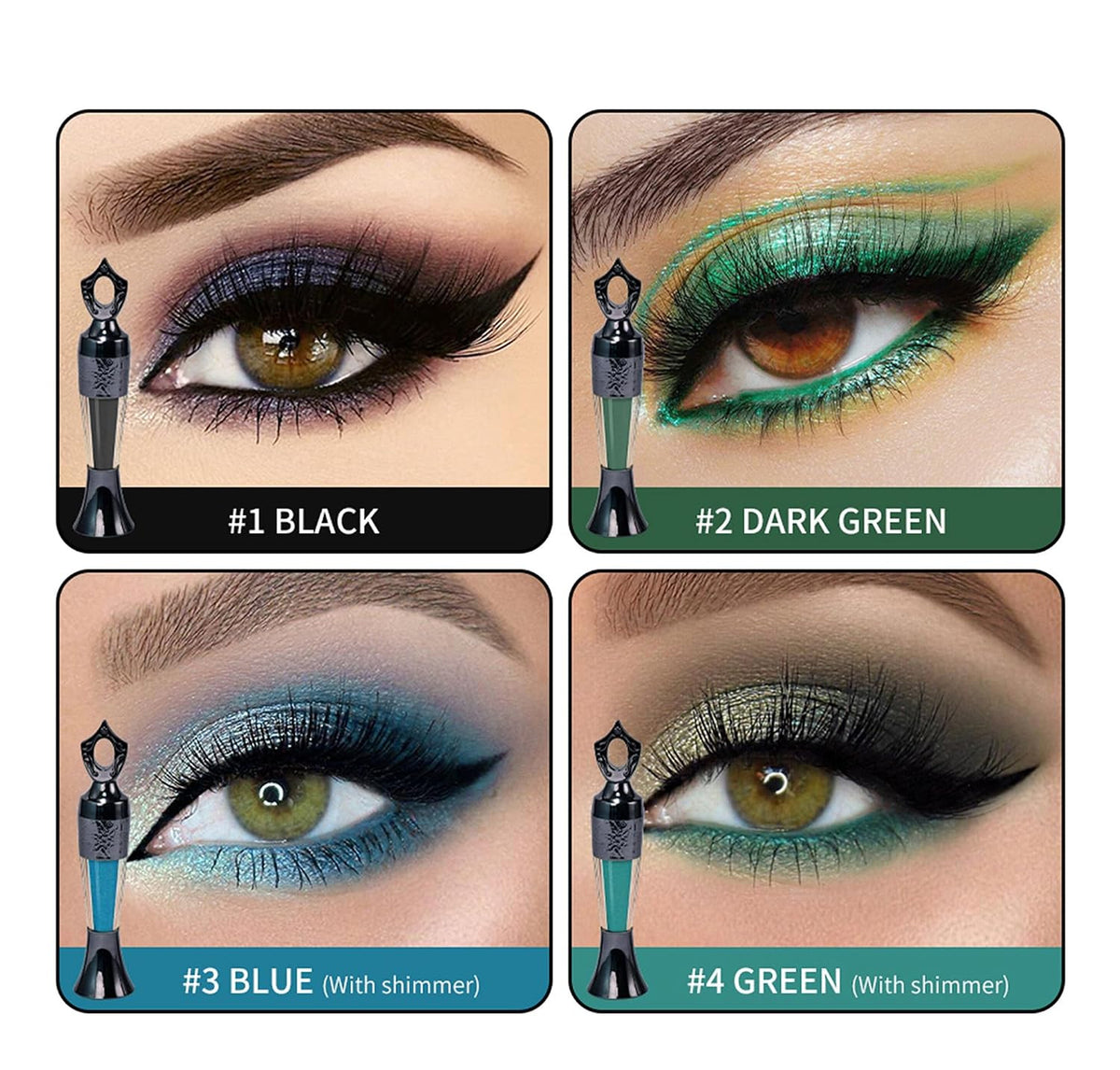 Long-Wearing Powder Eyeliner - Smudge-Proof & Intense Color for Eyes