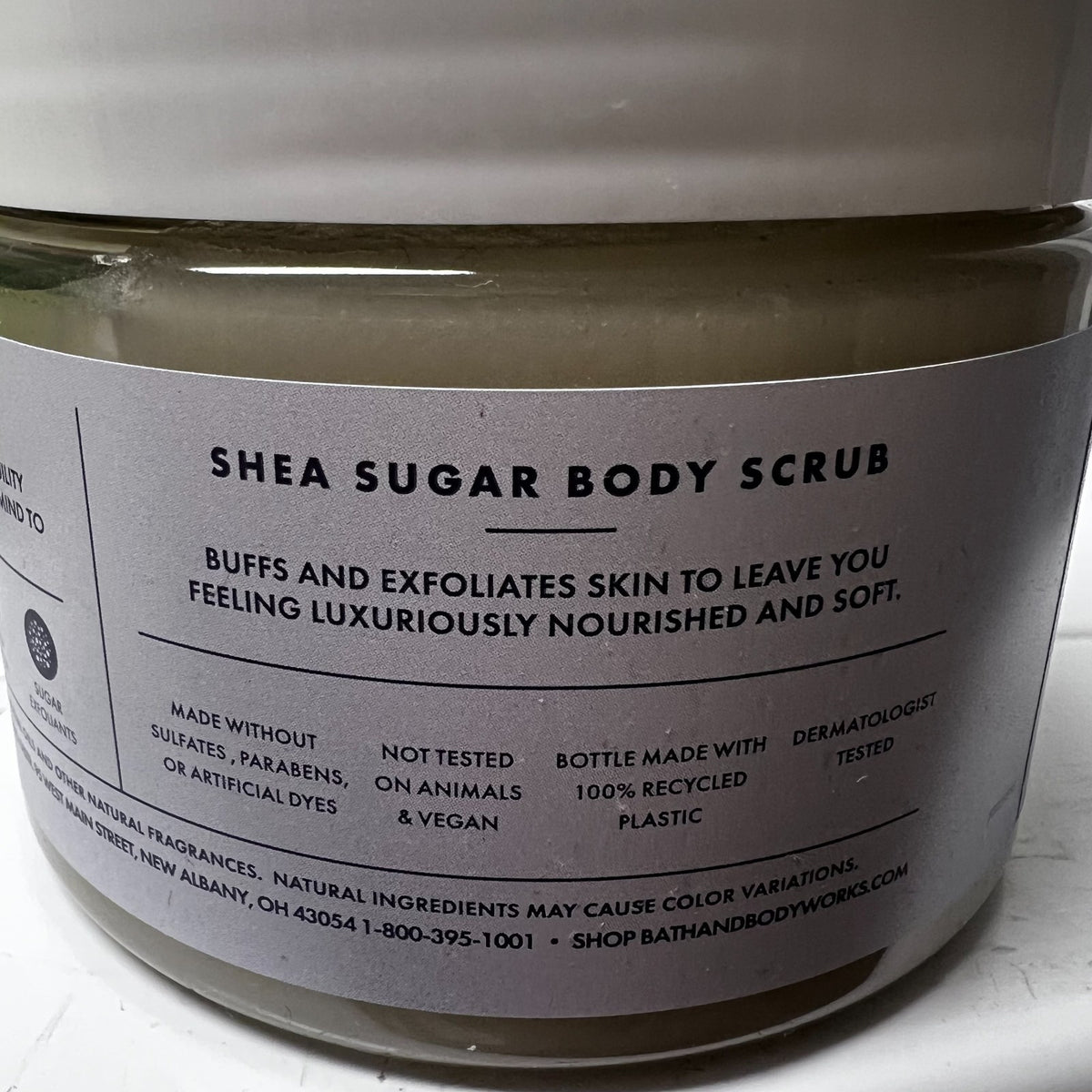 Bath & Body Works Exfoliate Skin Shea Butter Sugar Scrub 12.5 oz Tub