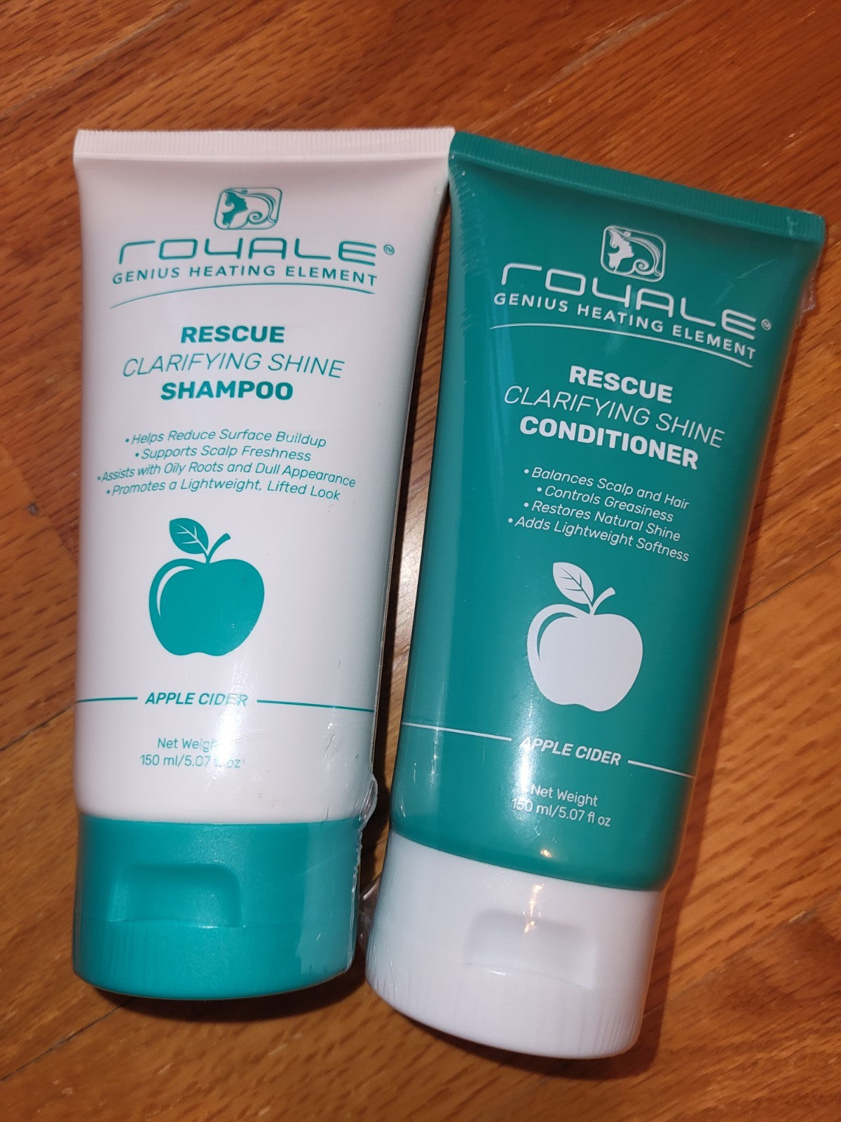 Royale Rescue Cider Clarifying Shine Shampoo & Conditioner Set 150ml Each