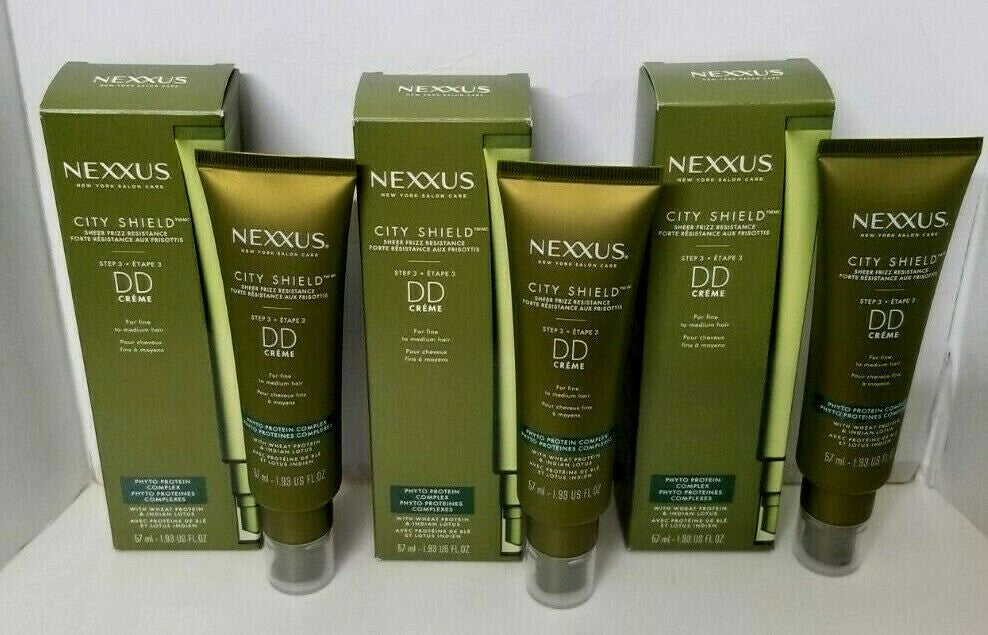 Damage Defense Hair Cream for Fine to Medium Hair - Nourishing City Shield Step 3, 3 Pack