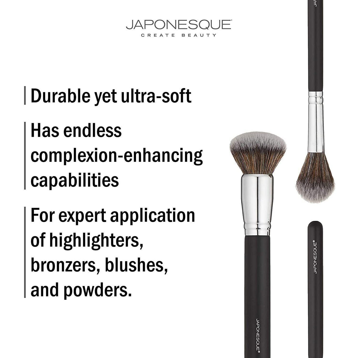 Complexion Brush Duo - Soft Liquid, Powder & Cream Makeup Brushes