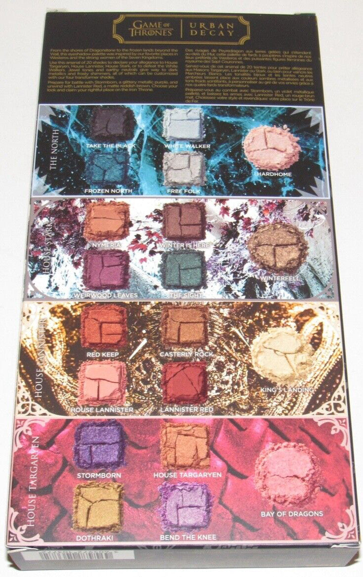Urban Decay Game of Thrones Eyeshadow Palette - 20 Shades Limited Edition