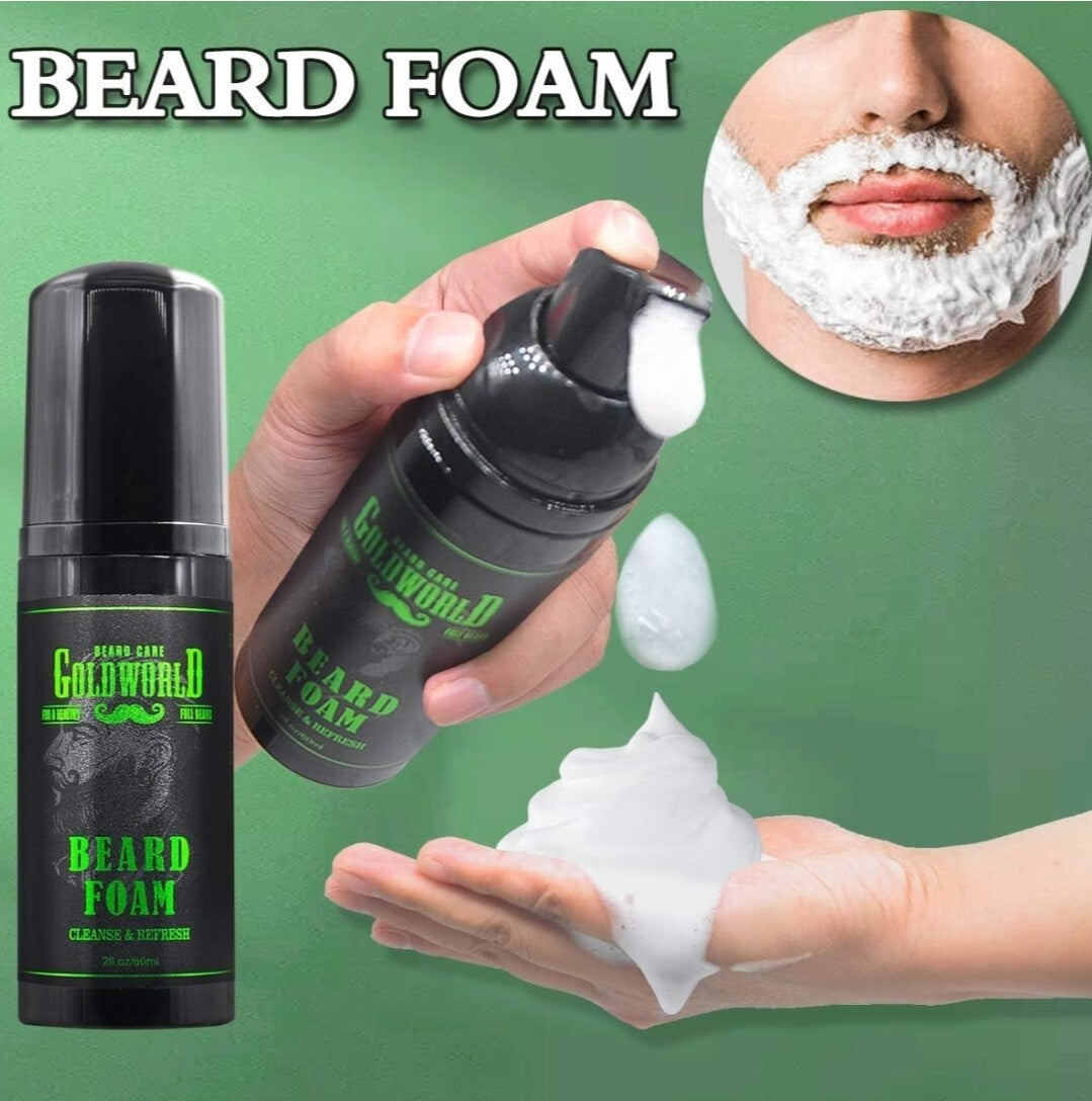 Goldworld Beard Growth & Care Gift Set - Natural Oils & Accessories, Holiday Men’s Self Care