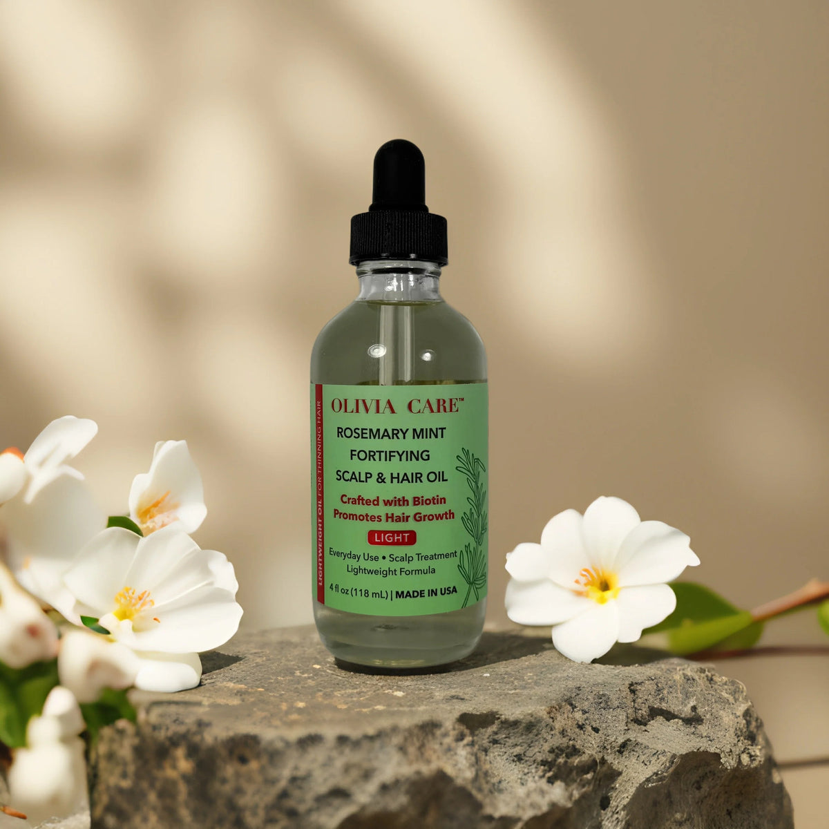 Hair Growth Oil with Rosemary Mint & Biotin - Nourishing Scalp & Thicker Hair