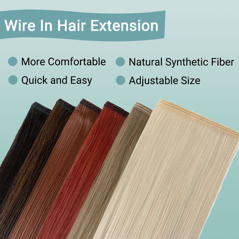 Invisible Headband with Ring and Hidden Wire for Hair Extensions - Long Wavy Style