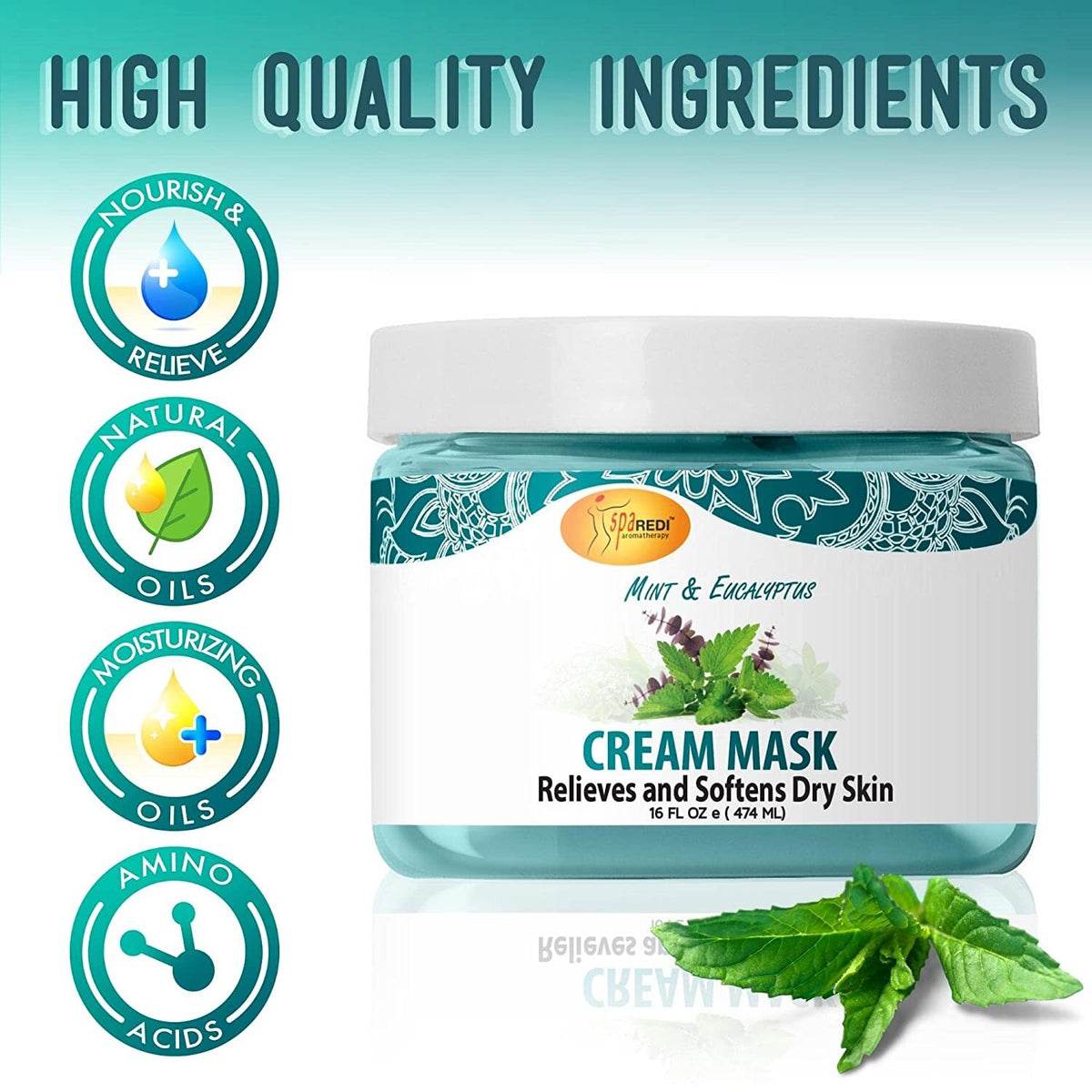 Pedi Clay Mask - Mint & Eucalyptus, 16 oz