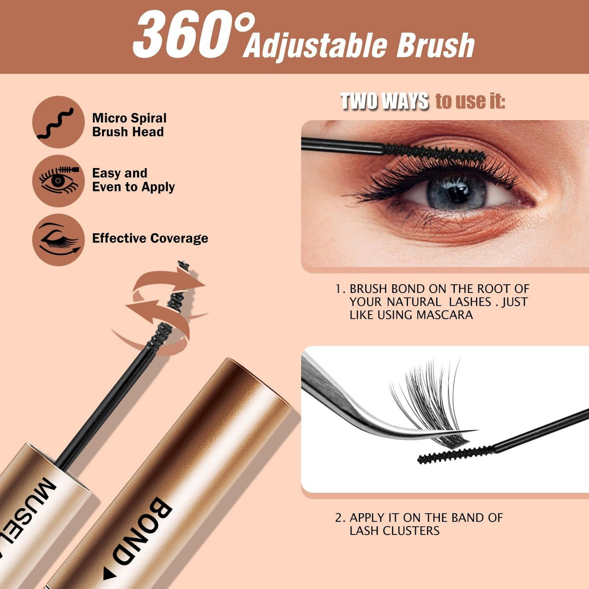 Waterproof Lash Bond & Seal Adhesive for DIY Eyelash Extensions – Long-Lasting 7-Day Hold