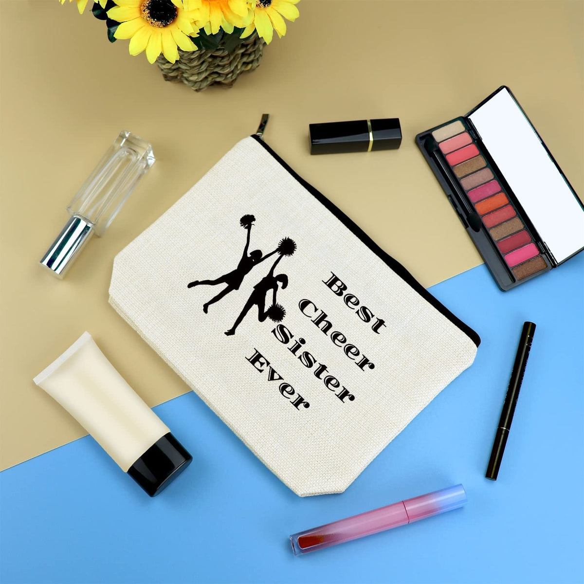 Cheerleader Makeup Bag for Girls & Women - Friendship & Team Gift