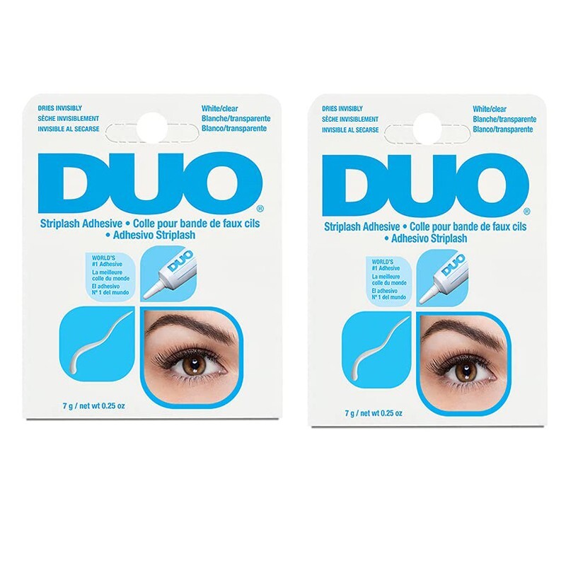 False Eyelash Adhesive Clear/White 0.25 oz 2-Pack - Waterproof & Quick-Dry