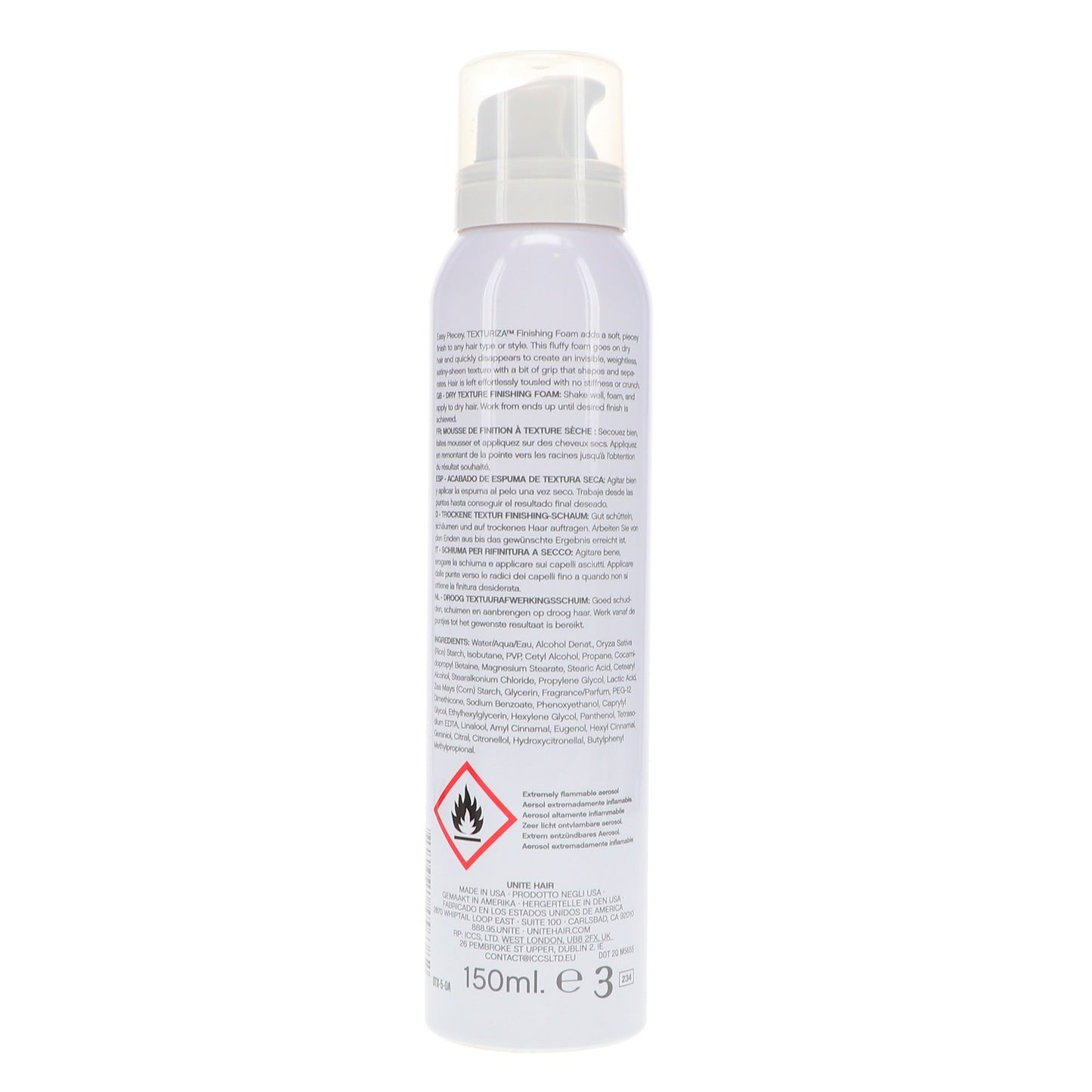 Texturizing Finishing Foam for Hair - Adds Volume & Definition 5.2 oz