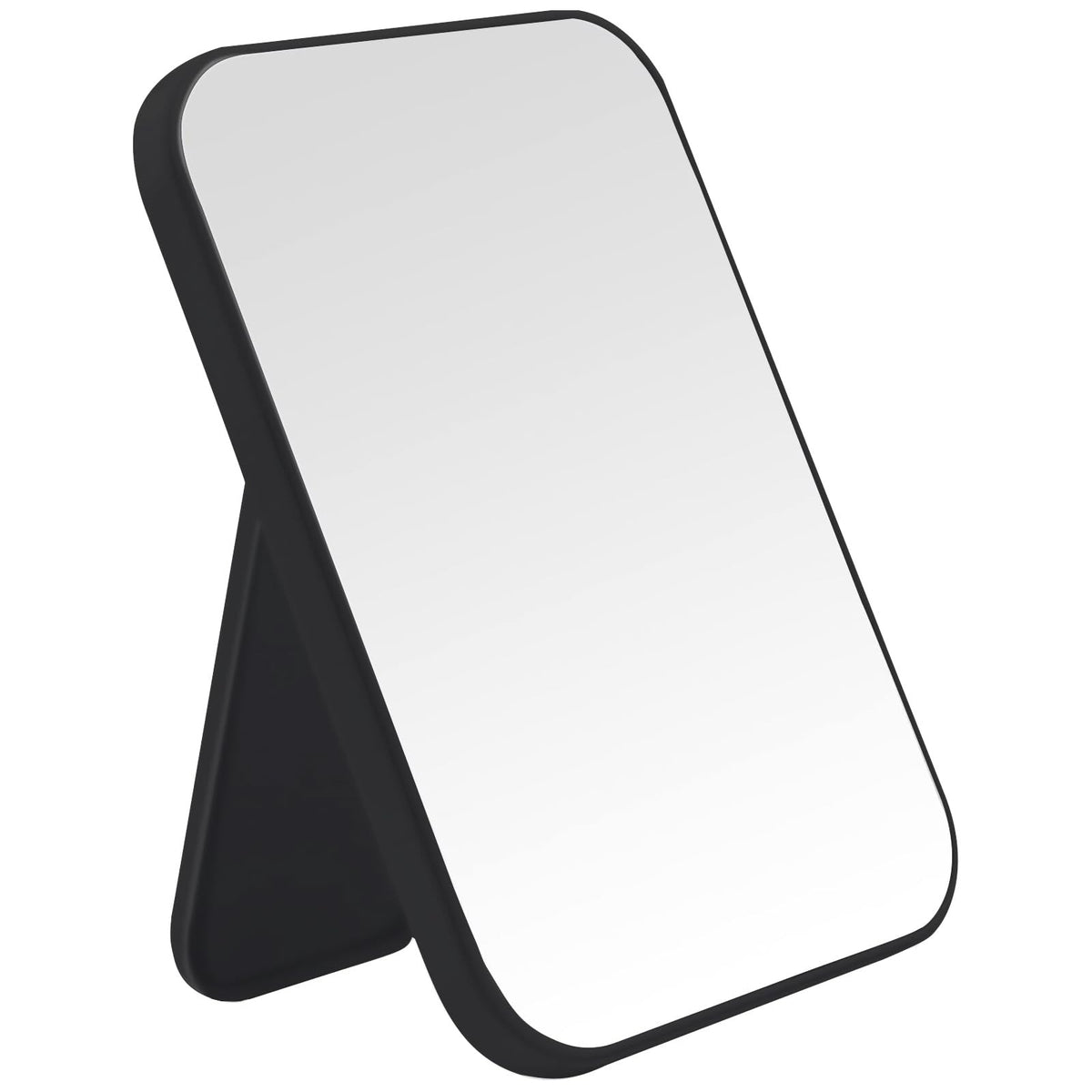 8 Inch Desktop Makeup Mirror with Stand & Wall Mount - Folding Portable Black