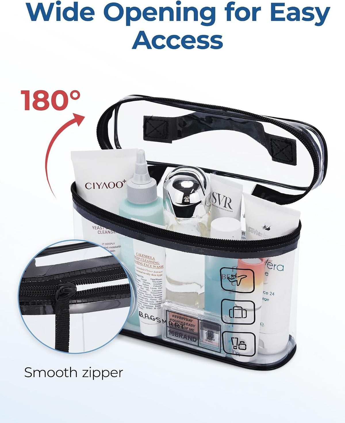 Travel Toiletry Bag Duo Waterproof TSA Approved Organizer