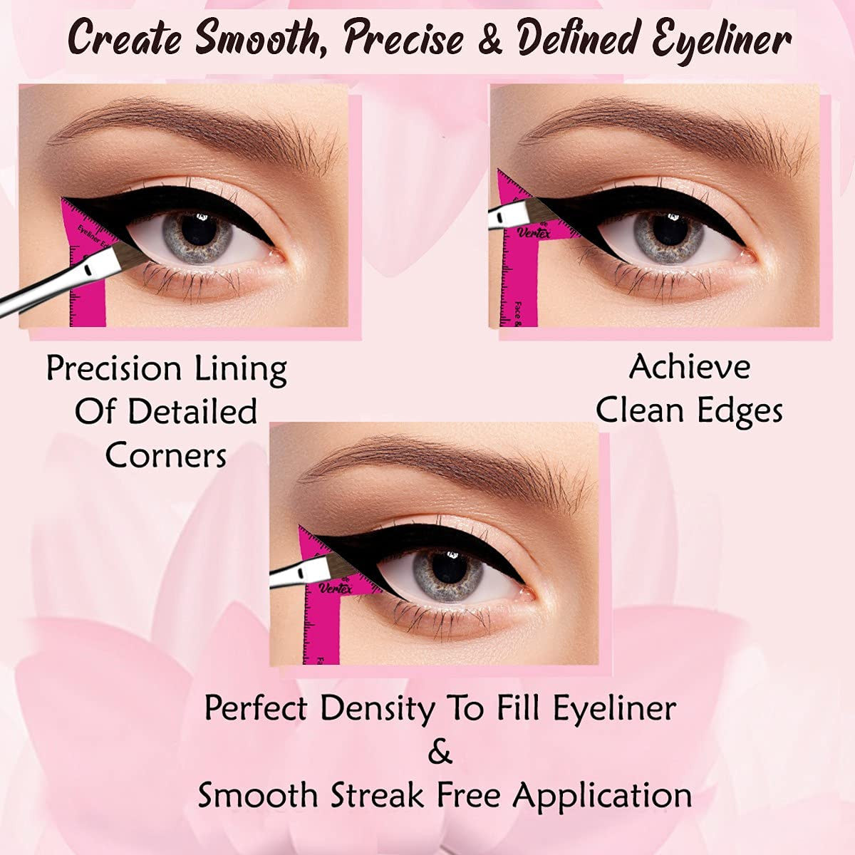 Waterproof Eyeliner Stencils Pencil Brush for Precise Makeup Application