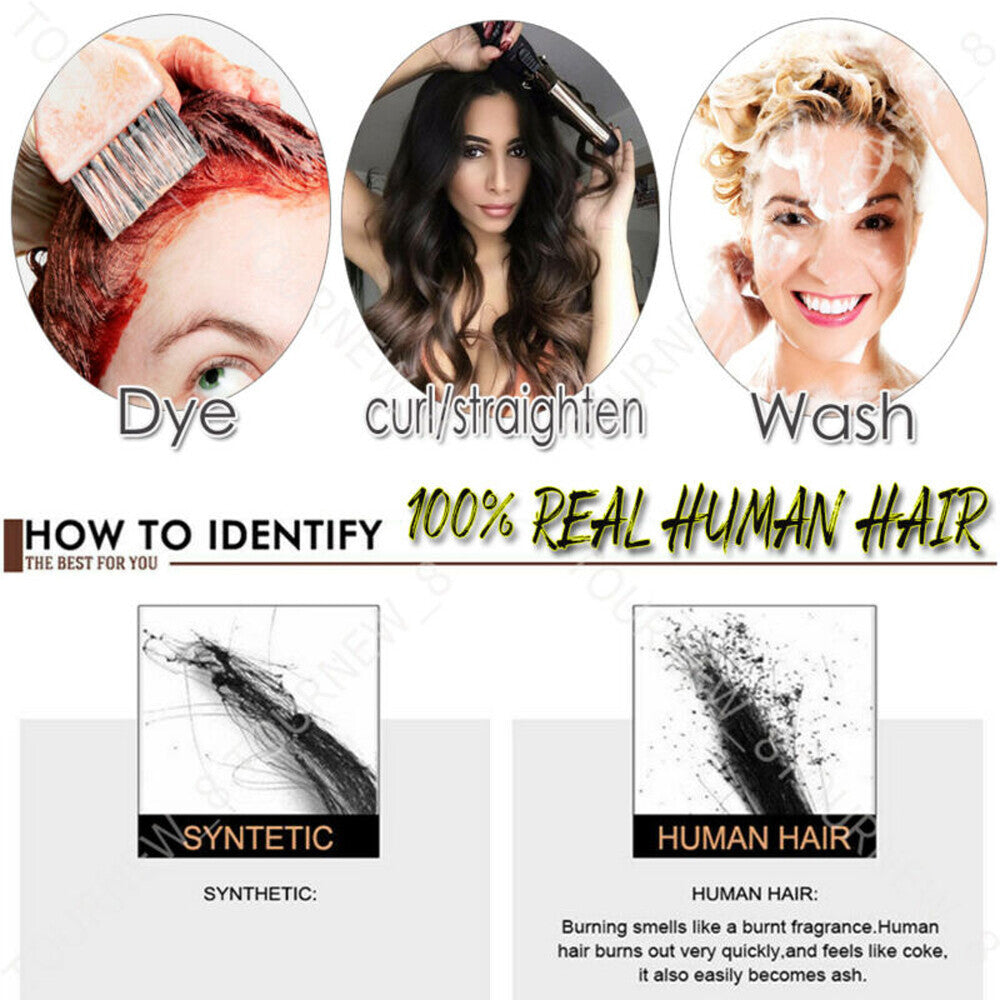 Clip-In Human Hair Extensions Full Head Highlight Straight