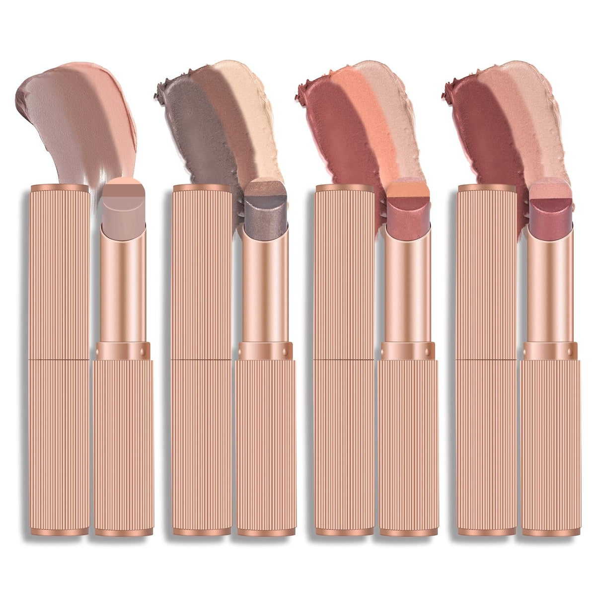 3-in-1 Gradient Shimmer Eyeshadow Stick Set - High Pigment, Blendable Eye Makeup