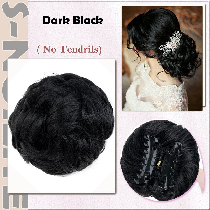X-Large Thick Curly Claw Chignon Messy Bun Hair Extension Clips - All Colors