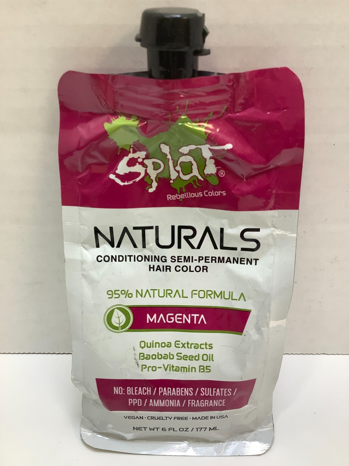 Splat Naturals Semi-Permanent Hair Color Magenta 6oz - Pack of 3