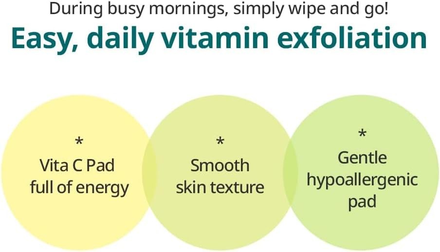 Green Tangerine Vitamin C Toner Pads for Skin Brightening & Exfoliation - 70 Count
