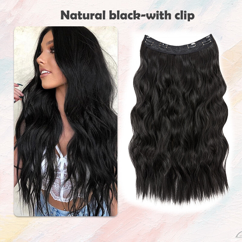 Hair Extensions with Elastic Band & Miracle Ring - Thick, Real Hair