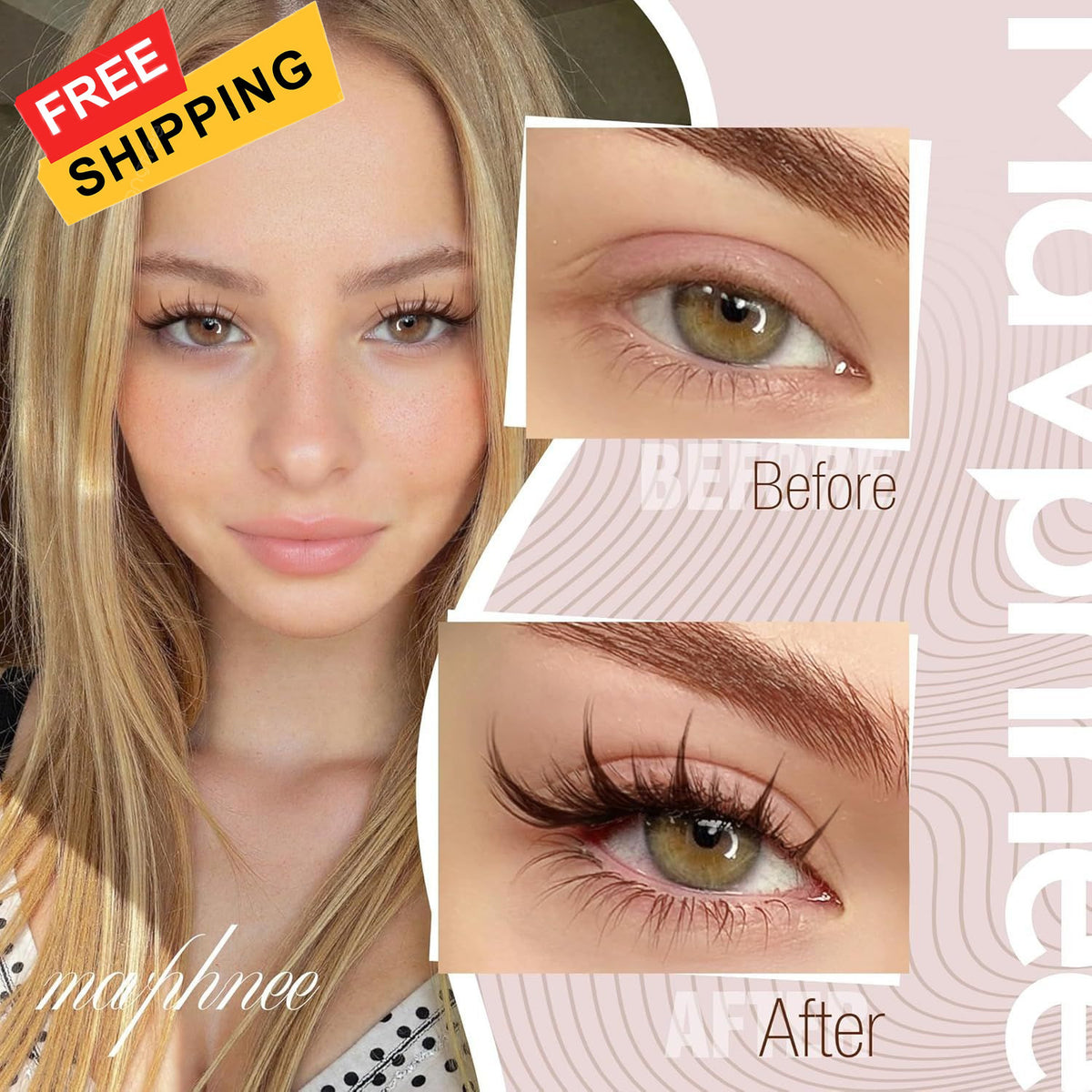 Brown Spiky Lash Clusters for Manga Eyelash Extensions - Reusable 15x