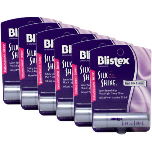 6 Pack Lip Balm Set - Silk & Shine Moisturizing Lip Protectant
